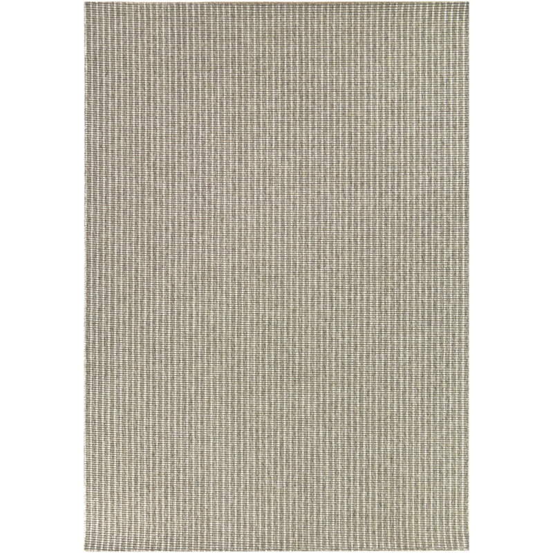 Yepez White/Cream Simple Stripe Indoor/Outdoor Area Rug, Rectangle 7'10" x 10'