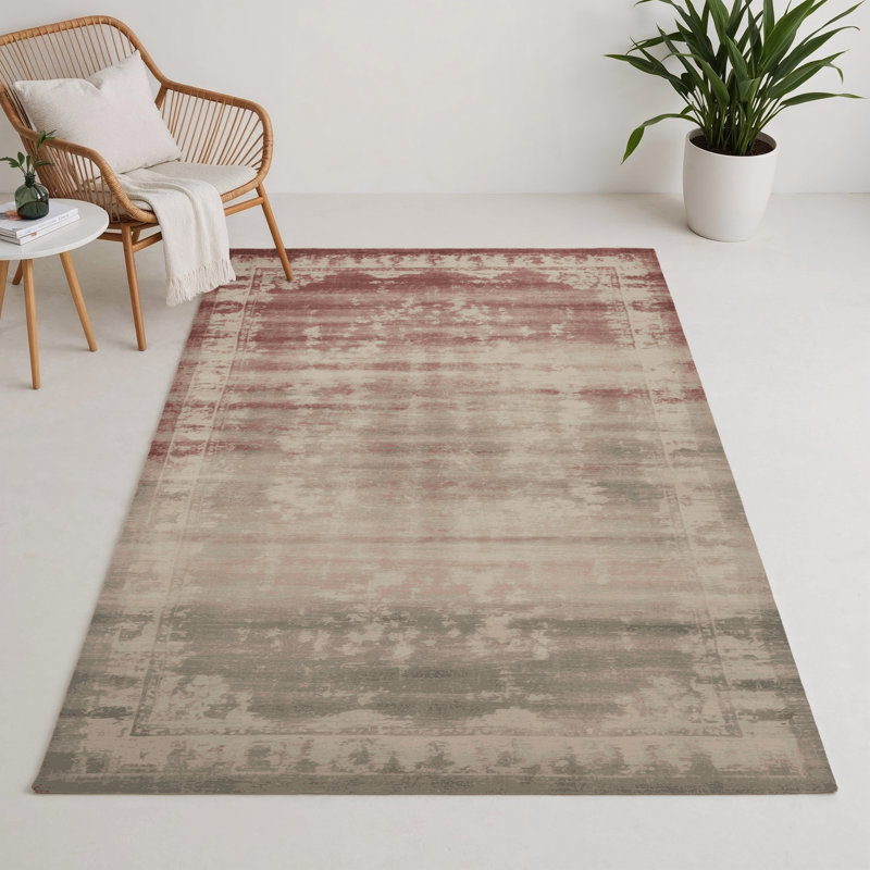 Overdyed Beige Indoor and Outdoor Area Rug, Rectangle 9' x 12'