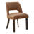 VKNOW Faux Leather Upholstered Dining Chairs Set of 2, High-Density Foam Cushion, Walnut Rubber Wood Legs for Dining Room, Bedroom, Brown-1424936873