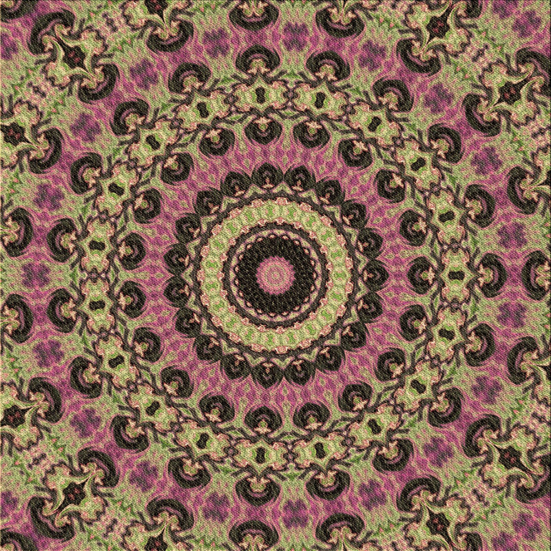 Damask Indoor Rug, Square 5'