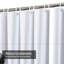 Rideau de douche noir avec 12 crochets-115635501