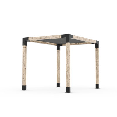 Toja 8' X 10' Pergola Kit With Shade Sail For 6X6 Wood Posts