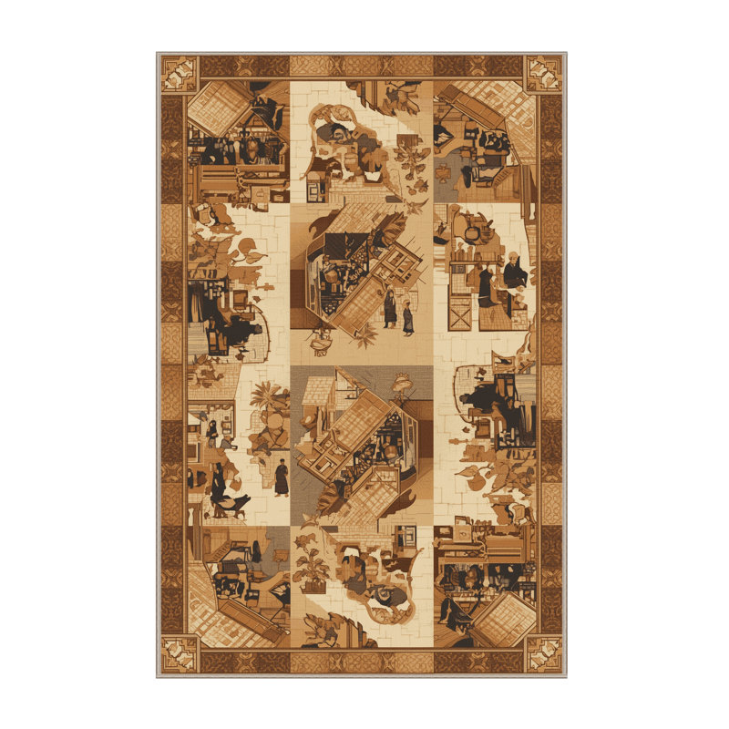 Tapis en peluche douce et moelleuse Dylan, 8x12