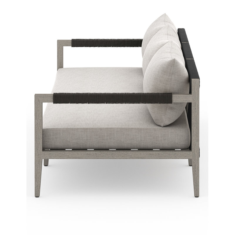 Sherwood Outdoor 3 - Seat Patio Sofa, Weathered Gray, Stone Gray