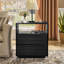 Mid Century Modern Nightstand With Charging Station For Bedroom-532108713