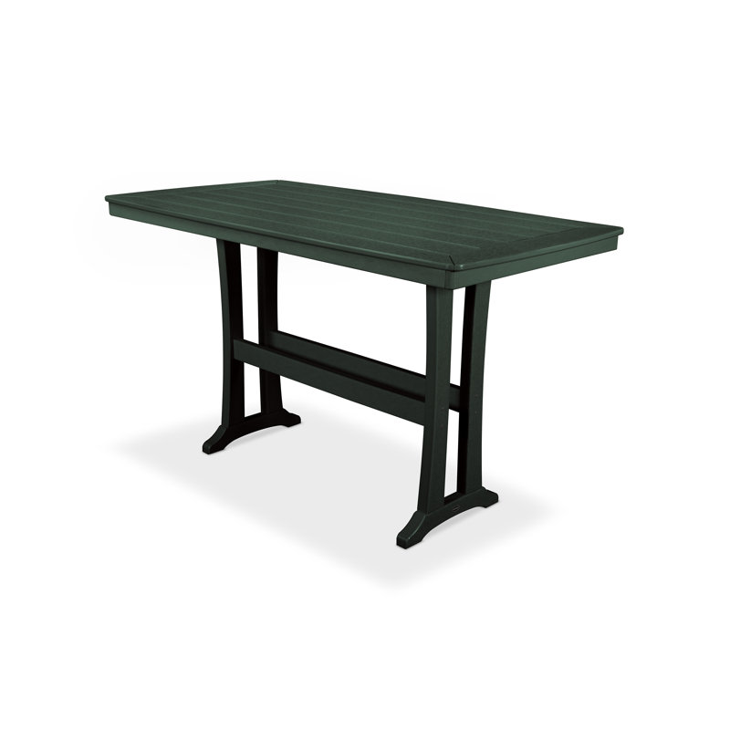 Nautical Trestle 38" x 73" Bar Table, Green