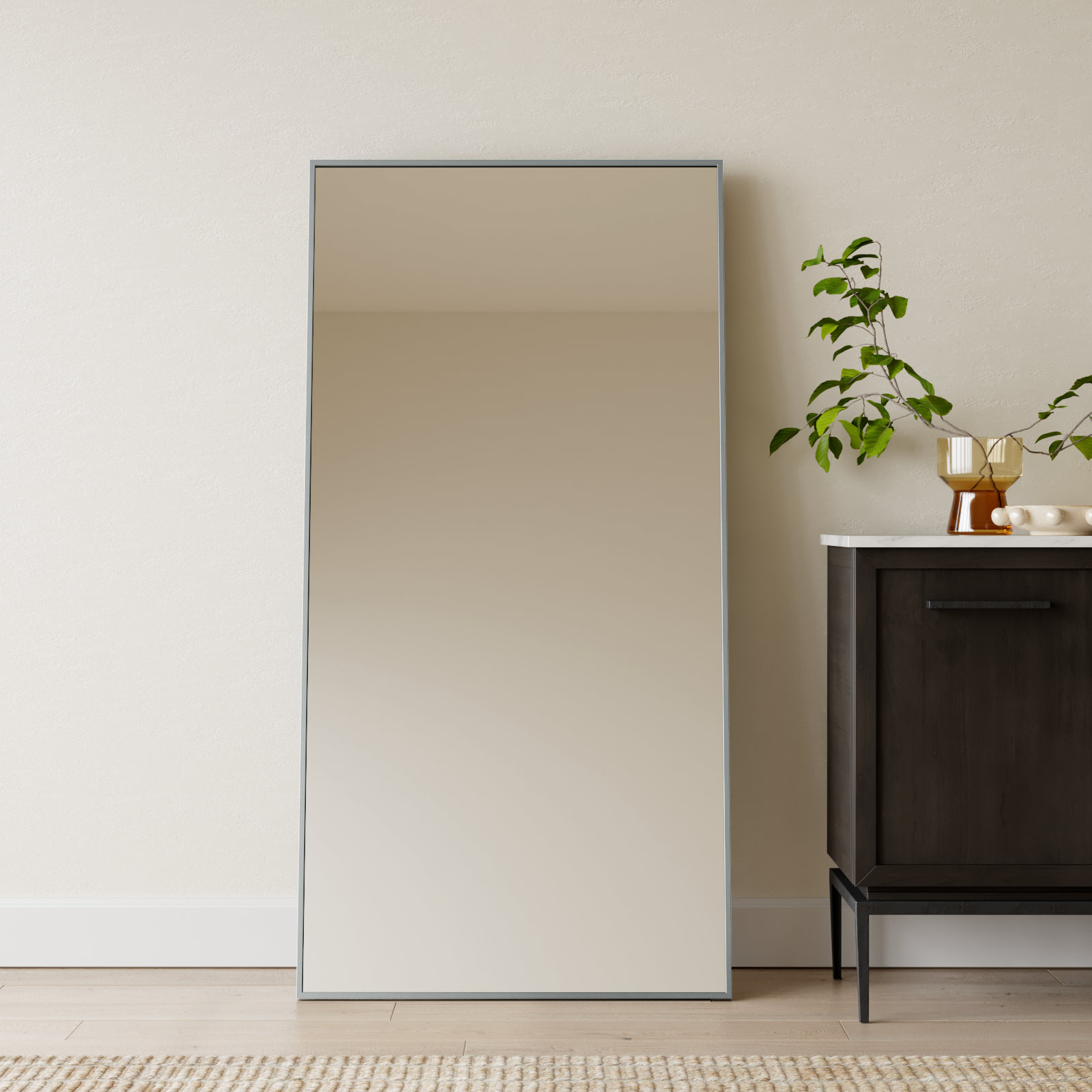 Sabine 36" Full-Length Mirror, 60" x 30", Silver