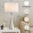 Warrnambool 28.25" H Metal Table Lamps with Crystal Accent and Linen Shades -882199694