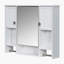 Armoire de rangement polyvalente avec tablettes réglables et charnières à fermeture en douceur-763036539