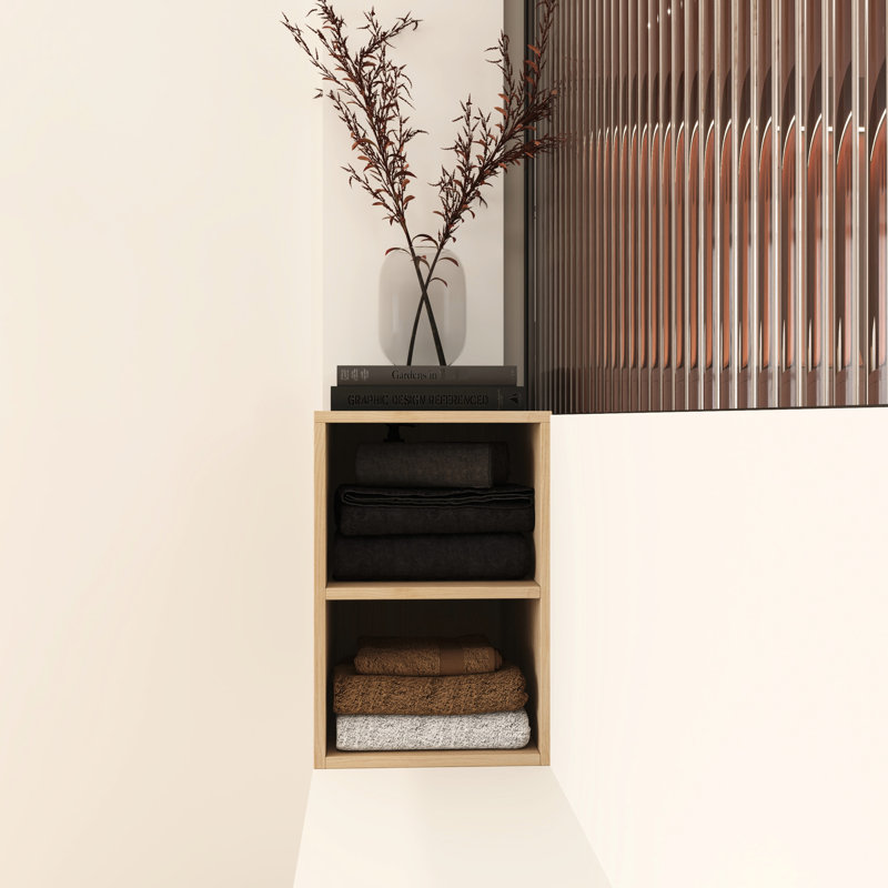 Petite étagère murale de 30 cm (12 pouces) - Convient à de nombreux espaces - Chêne, contreplaqué robuste, style moderne - Étagère de 30 cm (12 pouces) pour différentes zones