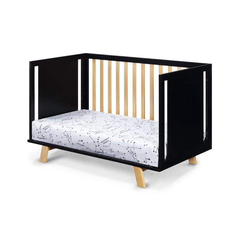 Livia 3-in-1 Convertible Black and Natural Island Crib