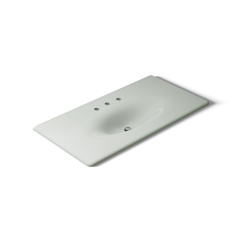 Iron Impressions 44" Single Bathroom Vanity Top, Sea Salt, 8" Centers