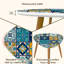 Ensemble de 2 tables gigognes triangulaires en patchwork indien Talavera Azulejos, ornement turc, table de bout marocaine, table d'appoint moderne et minimaliste pour salon, chambre à coucher