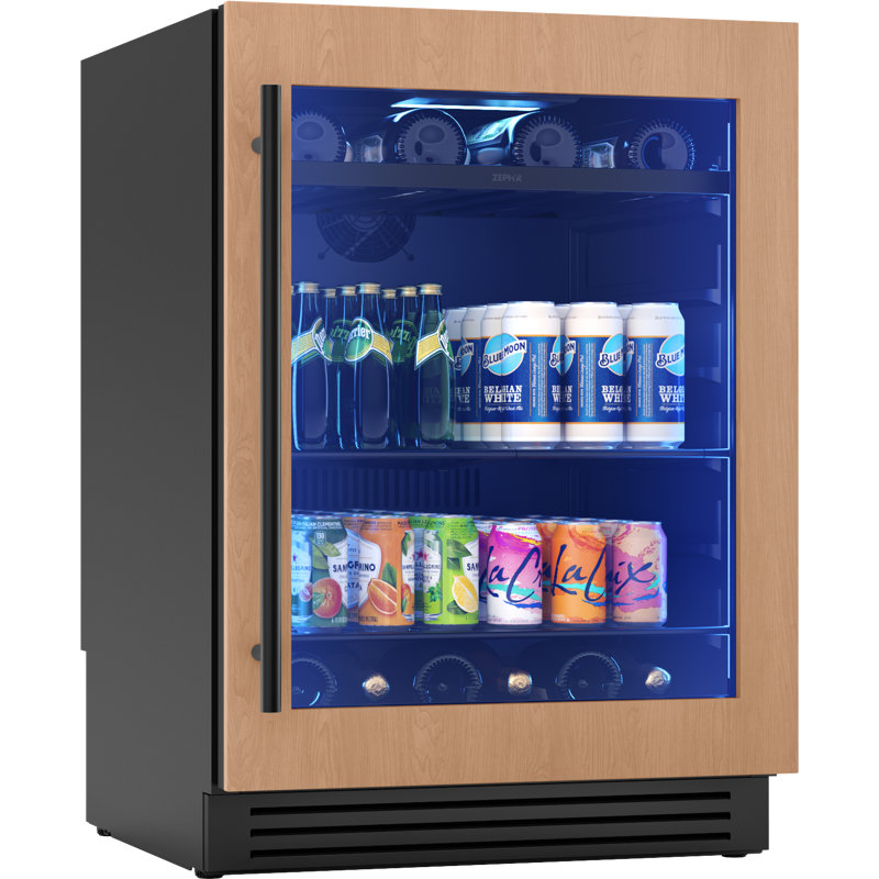 Presrv 24 in. 7-Bottle and 108-Can Single Zone Panel-Ready Beverage Cooler