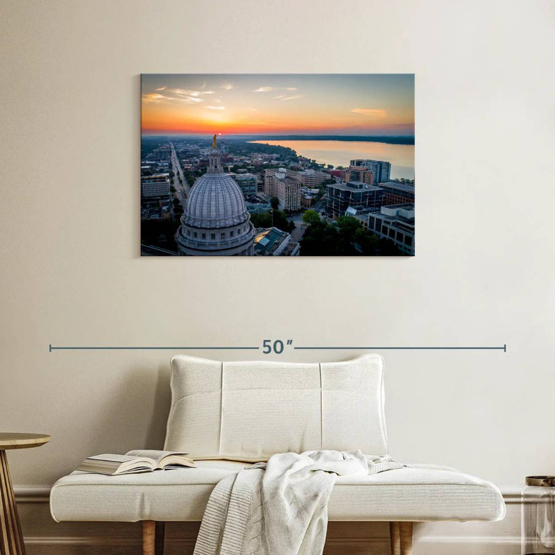 Ravi, Wisconsin, Capitol, paysage urbain, H 24 po x l 36 po