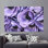 Art moderne sur toile, anémone mauve moderne, impression sur toile, encadré noir 1P