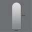 Miroir mural pleine longueur 65 po x 21 po à DEL, conception à arche symétrique, éclairage à intensité variable 3 couleurs, incassable