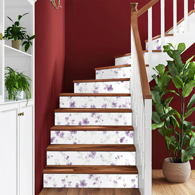 Peel and Stick Wallpaper Contact Paper Farmhouse Decor Delicate Purple Floral Self Adhesive and Removable 24in x 118in(60x300cm)