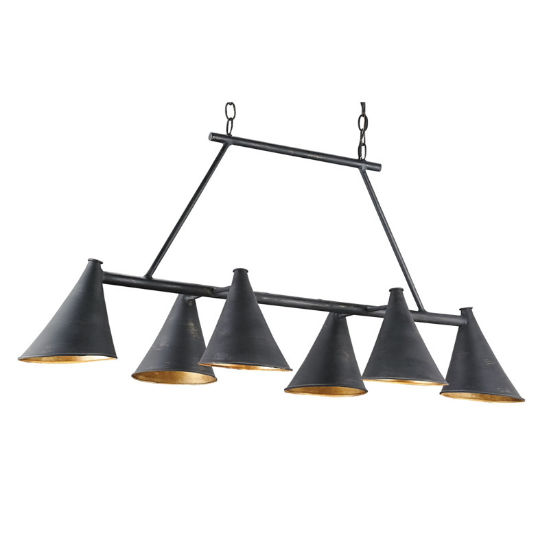 Culpepper 6 - Light French Black/Contemporary Gold Leaf Kitchen Island Pendant