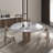 Simple Microlite Stone Wood  Dining Table Sets.-102535219