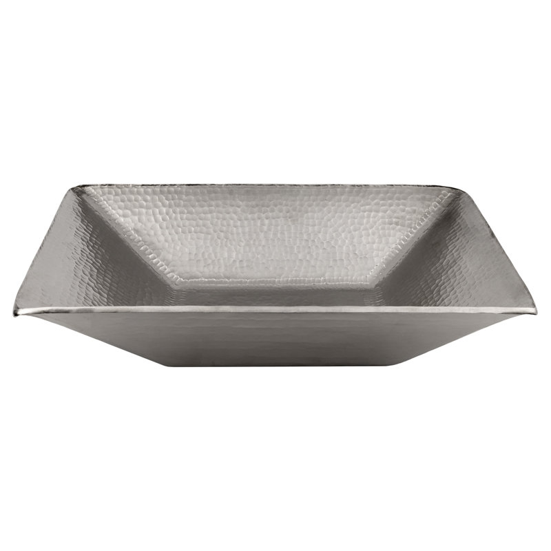 20" Hand Forged Nickel Plated Copper Vessel Sink
