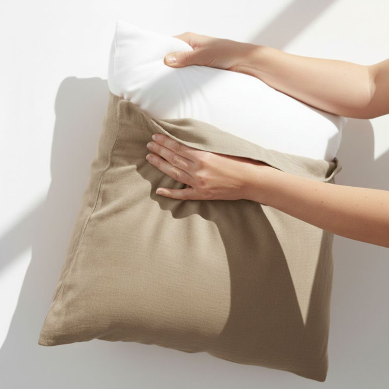 MHG Living Microfibre Square Cushion Inner Pad – Soft Hollowfibre Insert, Hypoallergenic, Plump & Supportive 26X26 - Pack Of 1/2