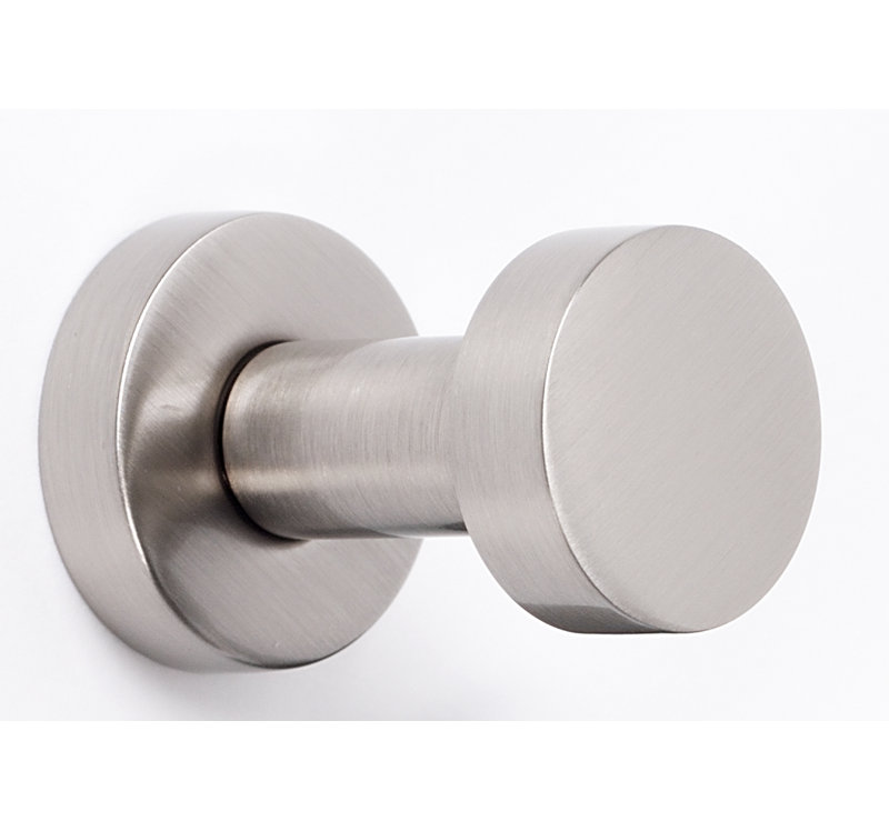 Euro Single Robe Hook, Satin Nickel