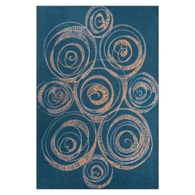 Premium Machine Washable Carpet, 4.6 x 6.2 Feet, 100% Polyester, 1850 g/m² | Pile Height: 0.2 Inches | Eco-Friendly Recycled Poly Cotton Underside | Perfect for Living Room, Bedroom, and High-Traffic Areas