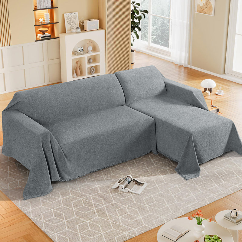 Wald Soft Sofa Cover,Washable Sectional Slipcover,Durable Sofa Blanket Couch Cover,Pet Friendly Bed Cover