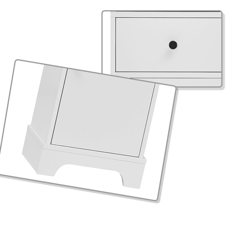 Armoire de rangement pratique avec une armoire fermée et une tablette de rangement réglable, Blanc
