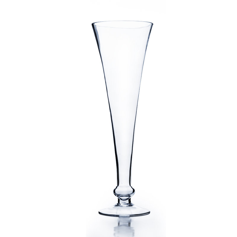 Vase de table en verre transparent 17 po Alyson