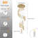 Modern LED K9 Crystal Chandelier Light Fixture W/ Remote Control
