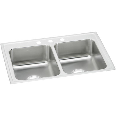 Évier de cuisine à double cuve encastrable L 33 po x l 19,5 po Celebrity