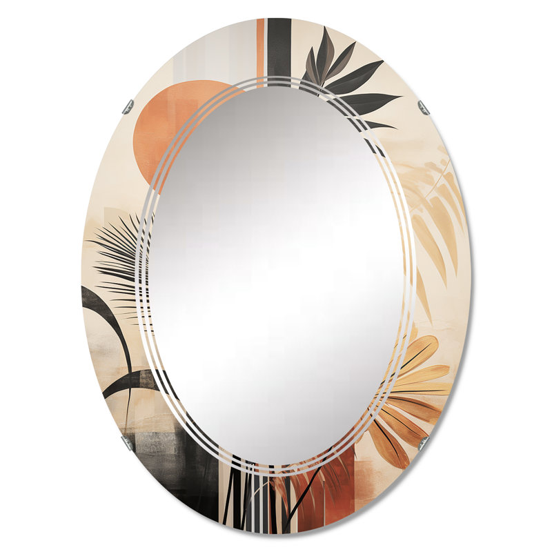 Jacksonia - Miroir mural moderne ovale, 36 po x 24 po