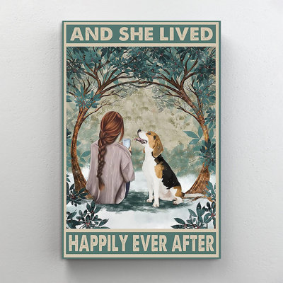 " Beagle Dogs Lover And She Lived Happily Ever After "