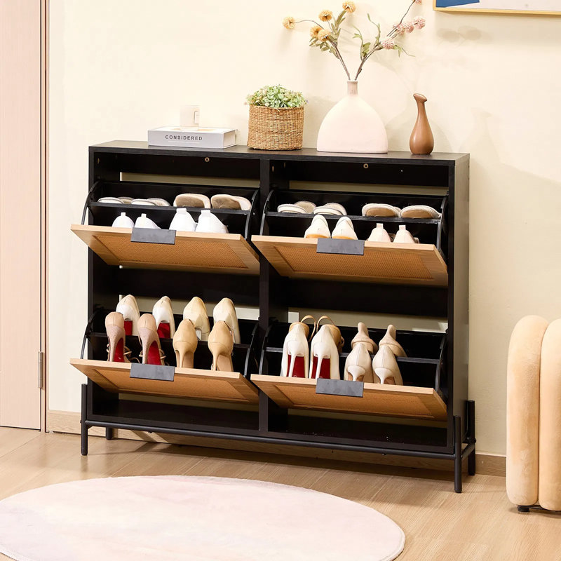 Rangement pour chaussures avec 4 tiroirs rabattables