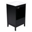 Meuble-lavabo de 20 po avec lavabo - noir, grand rangement, poignée en acier inoxydable, porte silencieuse, surface facile à nettoyer, poids pratique de 67,36 lb, tablette de porte, tiroir,-1371367045