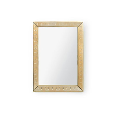 Reese Rectangle Brass Beveled Mirror