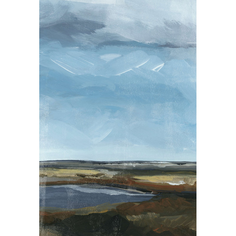 «Marsh Vista I» par Jennifer Paxton Parker - reproduction d'art sur toile tendue, H 18 po x l 12 po x P 1,25 po
