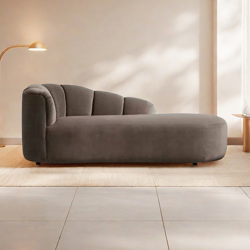 Méridiennes en flanelle Elegant Minimalist, Orienté à gauche (vu de face)