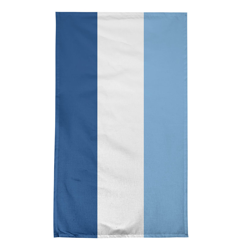 Stripe Tea Towel Kitchen Towel, Poly Twill, Blue/White/Powder Blue Baseball