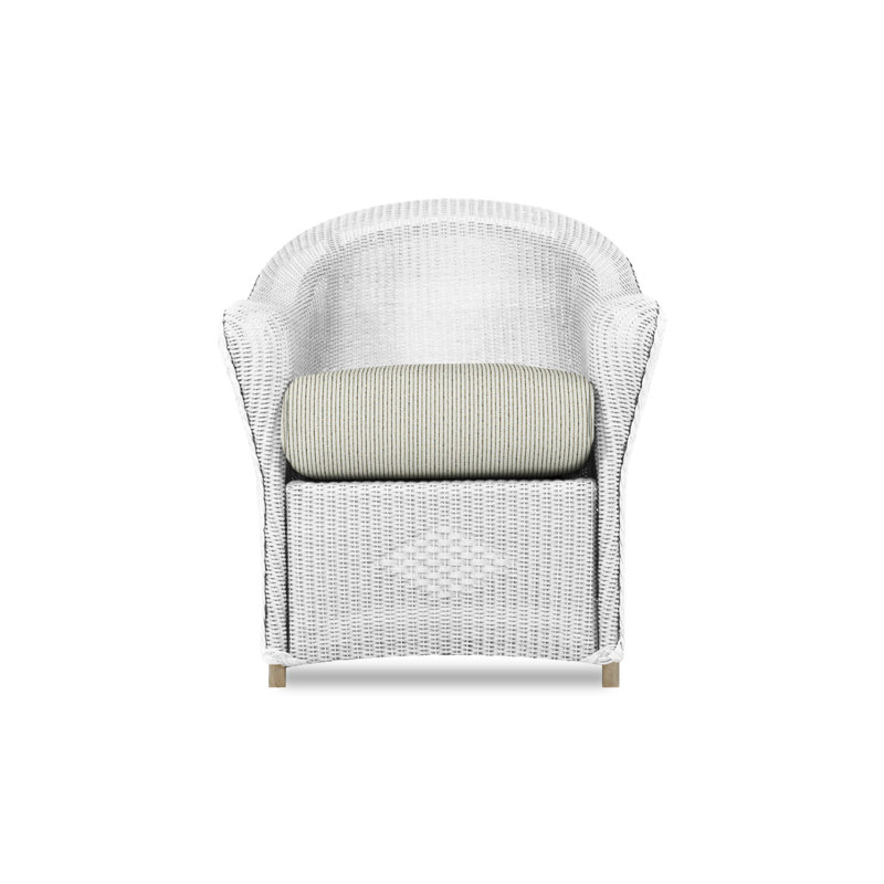Reflections Outdoor Dining Armchair, Demo Oatmeal, White