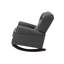 Chaise berçante, densité de mousse D18 / 24, profondeur de siège de 20 po, poids du produit à bascule avec structure en bois de 54,49 lb, largeur, capacité de 220 lb, gris 33,4 po