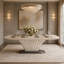 Fantosini Pedestal Dining Table - Silver Mist