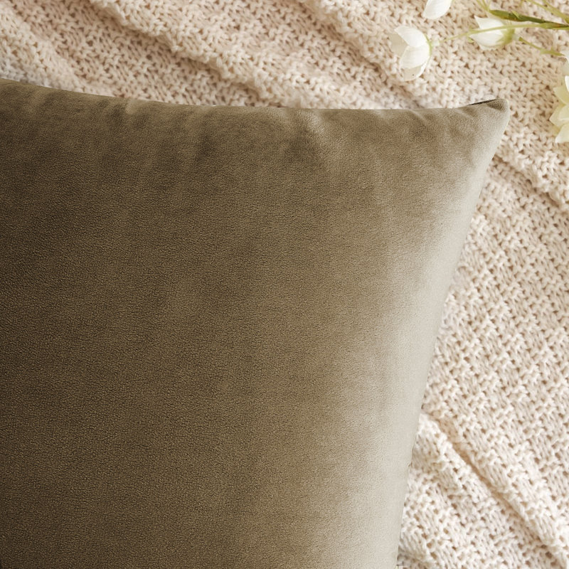 Kilian Square Cushion Cover, Coffee