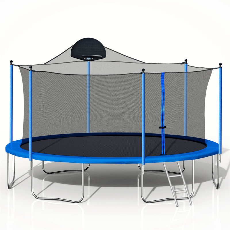 Trampoline solide avec panier de basketball