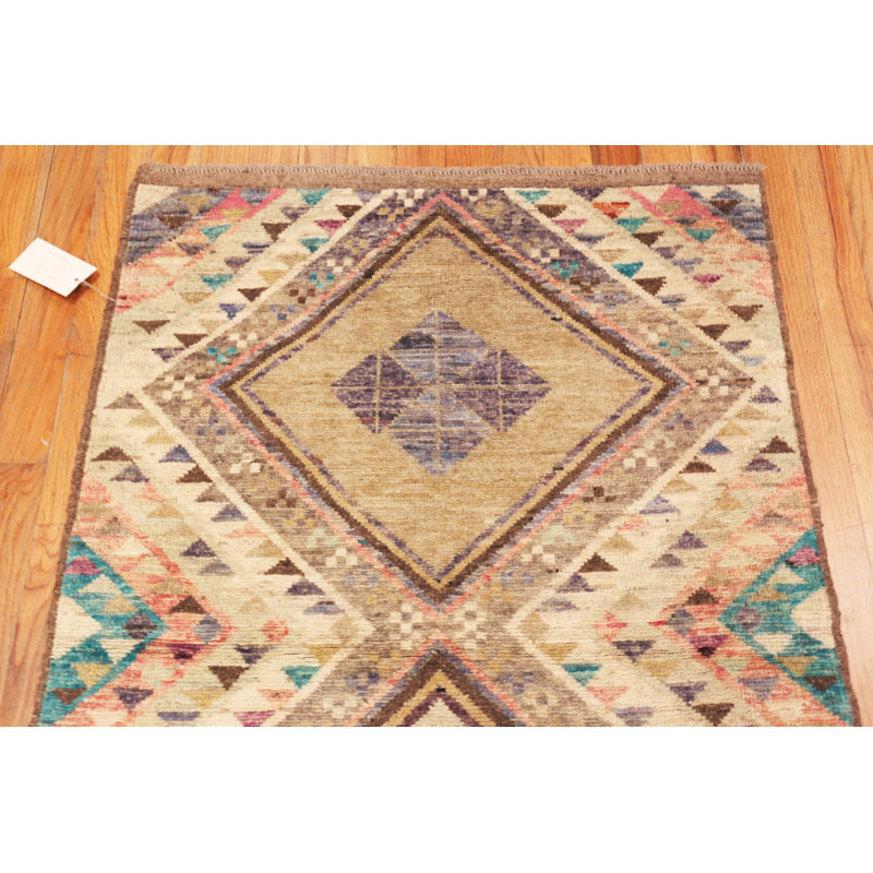 Nazmiyal Collection Contemporary Geometric Ivory Rug 3ft 6in X 5ft