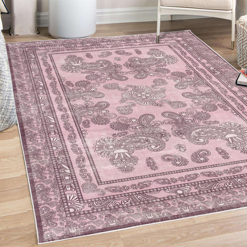 Tapis décoratif Boho, Rectangle 4 pi x 5 pi 5 po