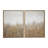 CosmoLiving by Cosmopolitan Gold Canvas Glitter Flakes Geode Framed Wall Art with Gold Frame