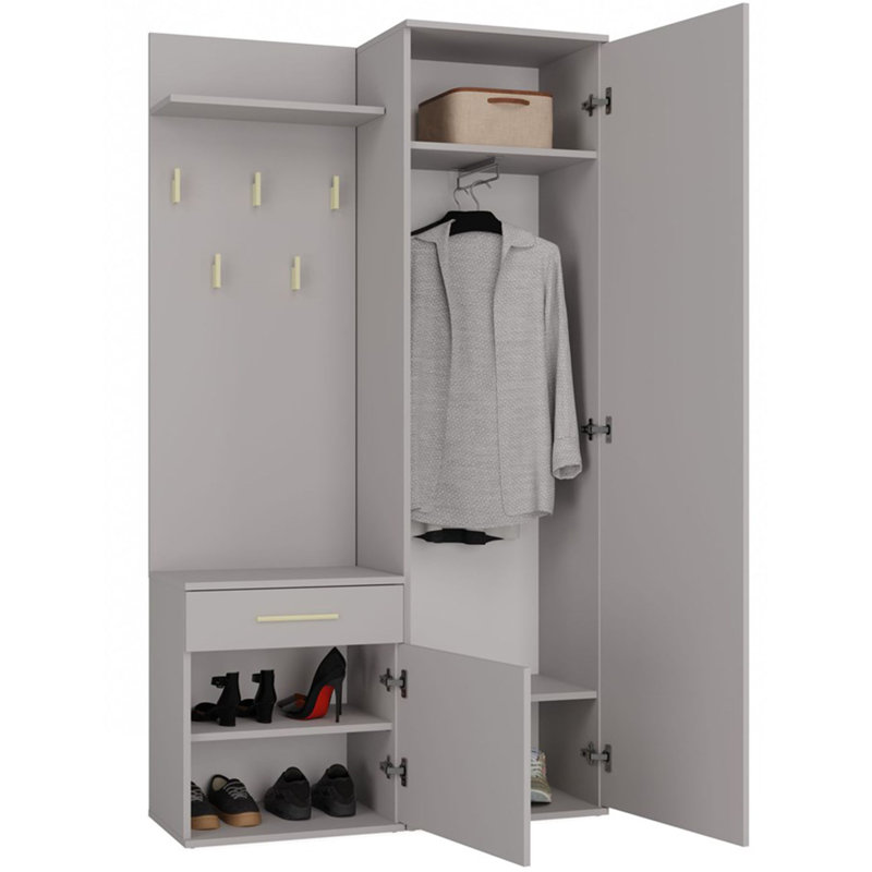 Hall Tree 100cm Wide, Grey